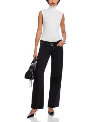 rag & bone Ftwt Saige High Rise Straight Leg Jeans in Black