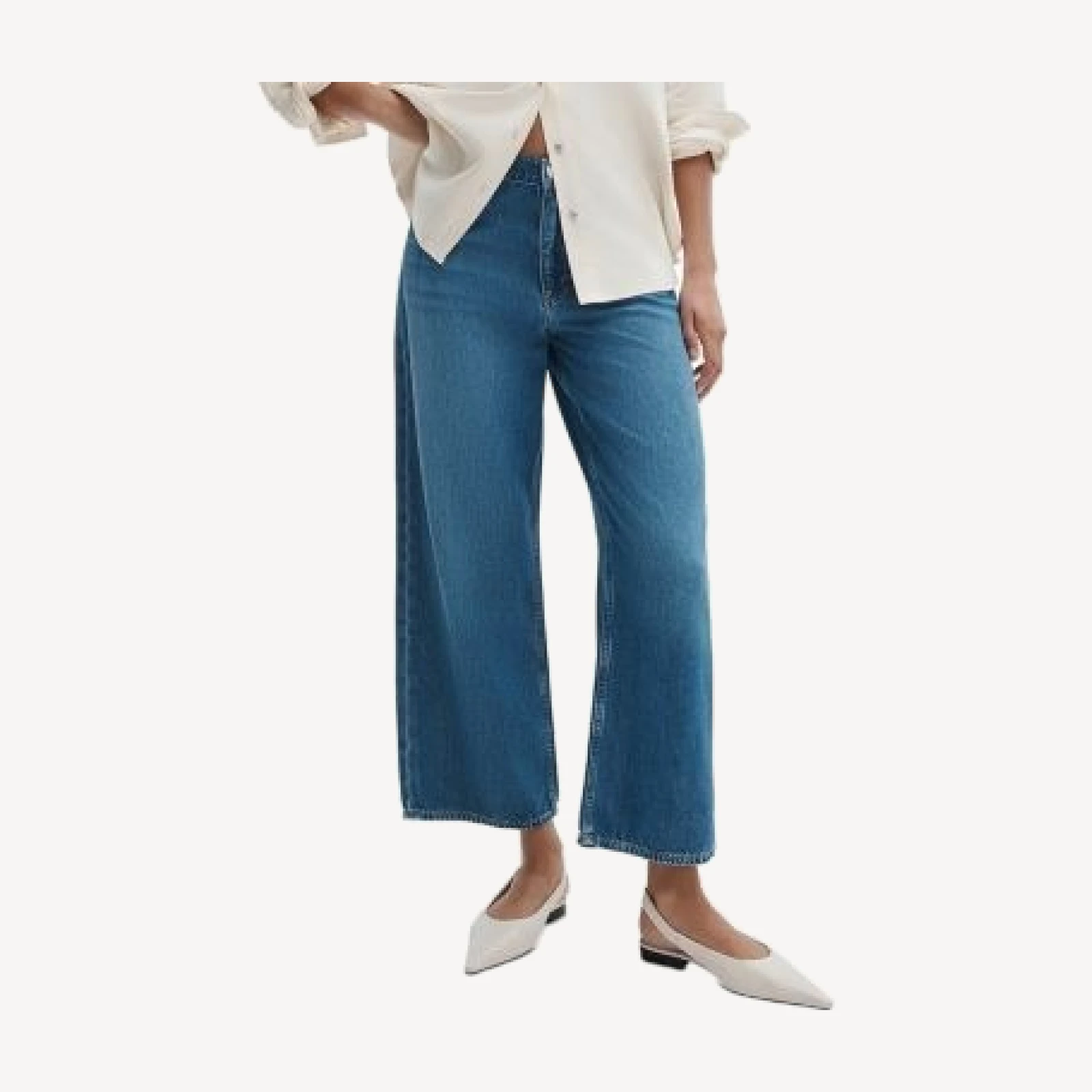rag & bone Featherweight Andi High Rise Wide Ankle Jeans in Millerton