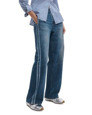 rag & bone Miramar High Rise Terry Track Sweatpant Jeans in Cosmo