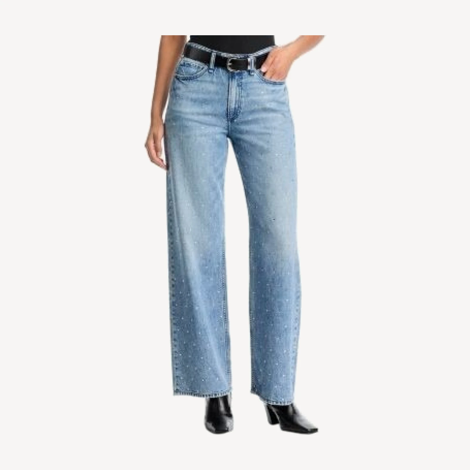 rag & bone Logan High Rise Wide Jeans in Margojewel