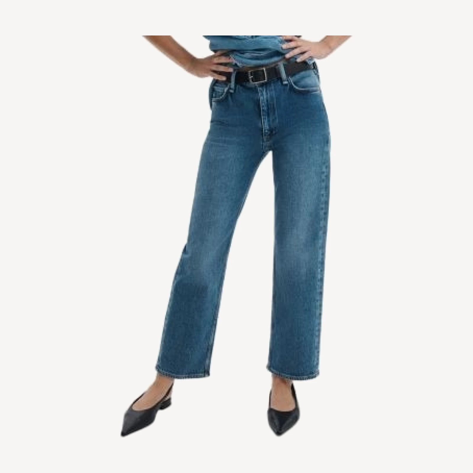 rag & bone Harlow High Rise Straight Leg Ankle Jeans in Accord