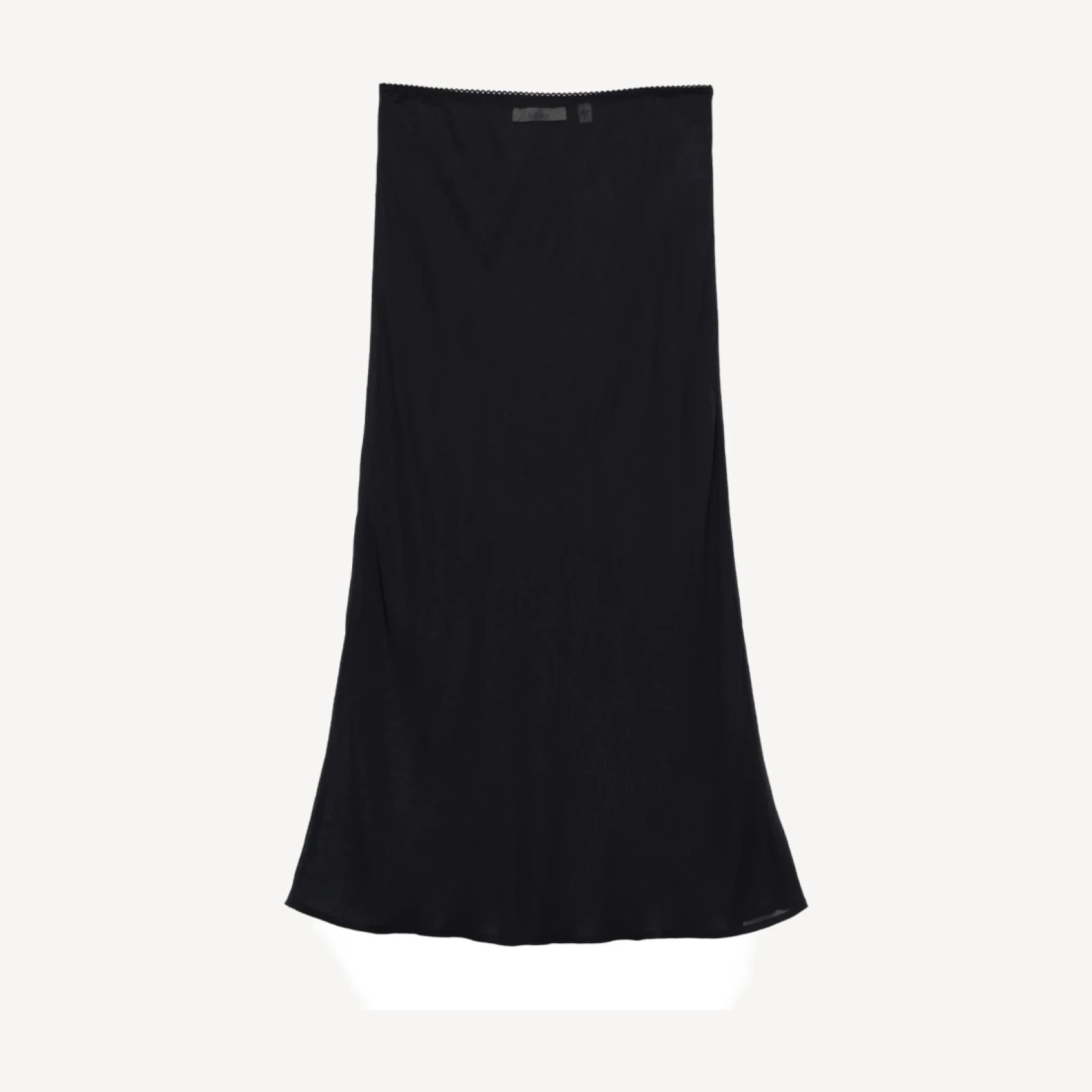 LONG SKIRT SLIP -- BLACK