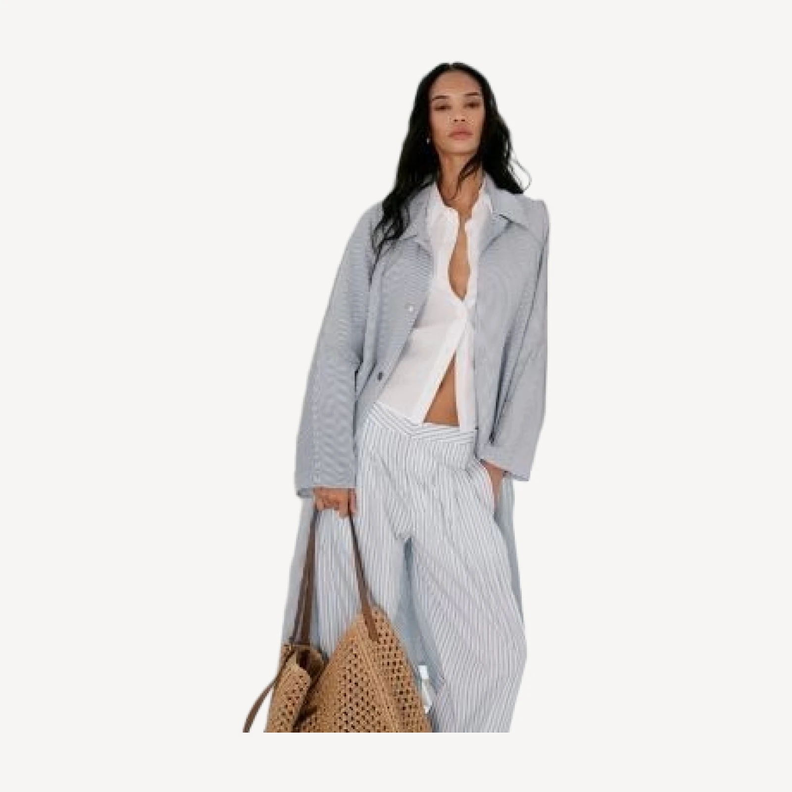 rag & bone Gayle Stripe Poplin Coat