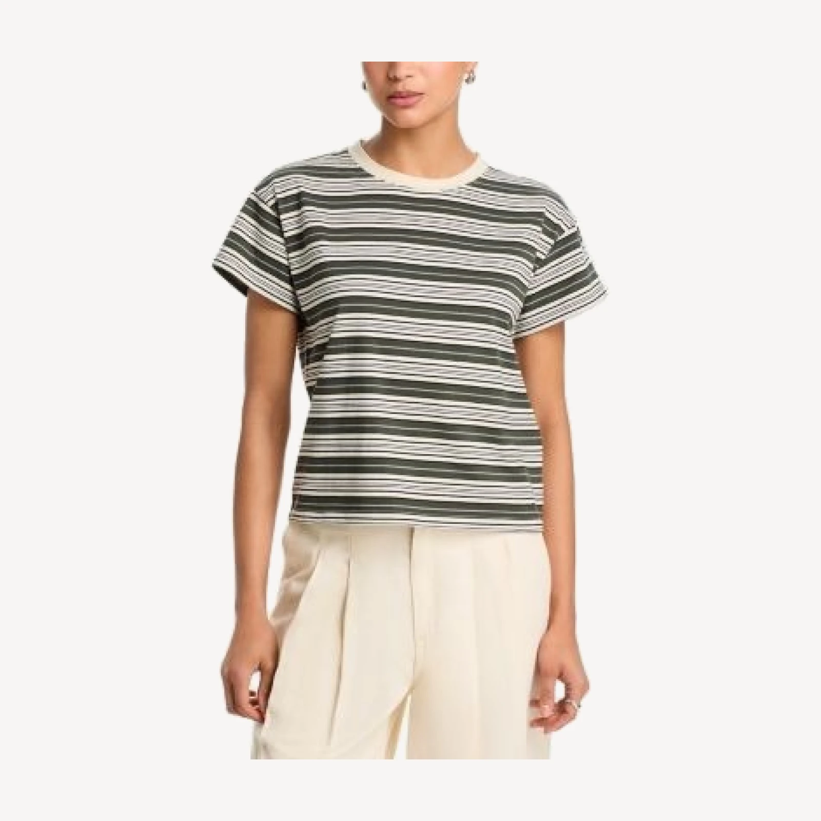 rag & bone Kelly Stripe Boxy Jersey Tee