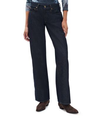 rag & bone Saige Mid Rise Straight Leg Jeans in Twilight Rinse