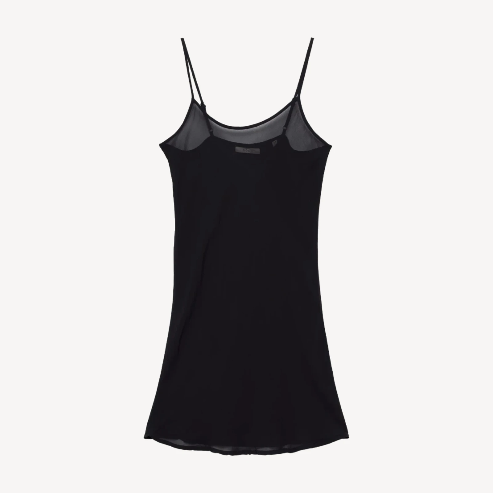 SHORT SCOOP NECK SLIP -- BLACK