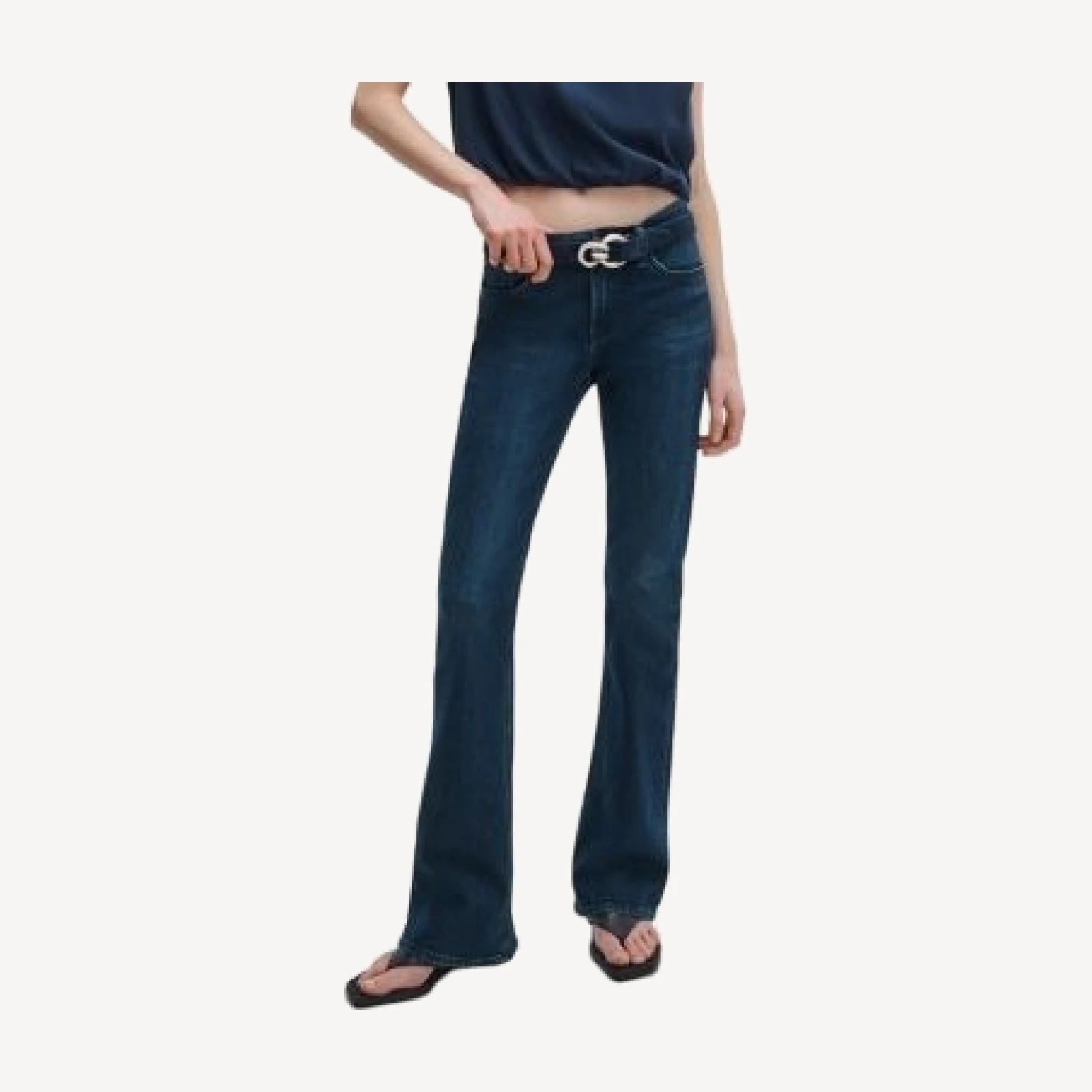 rag & bone Kinsley Mid Rise Full Bootcut Jeans in Lulu