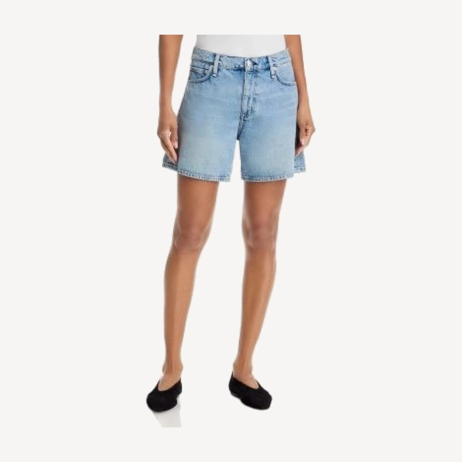rag & bone Kaia High Rise Denim Shorts in Sunrise