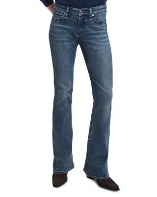 rag & bone Kinsley Low Rise Cotton Stretch Full Bootcut Jeans in Sadie