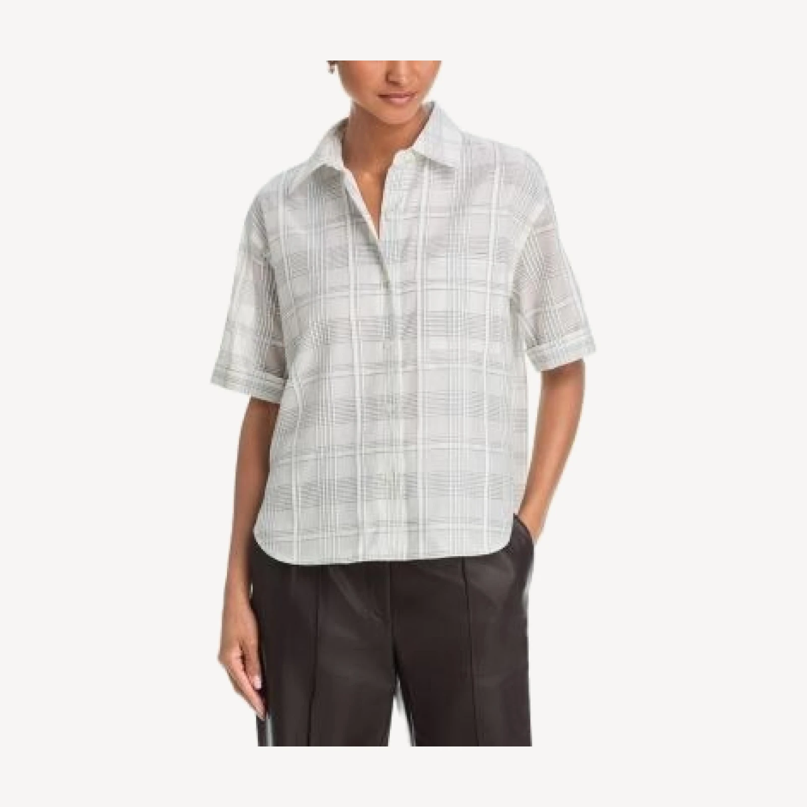 rag & bone Connie Short Sleeve Plaid Shirt
