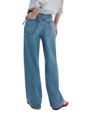 rag & bone Featherweight Logan High Rise Wide Leg Jeans in Lyon