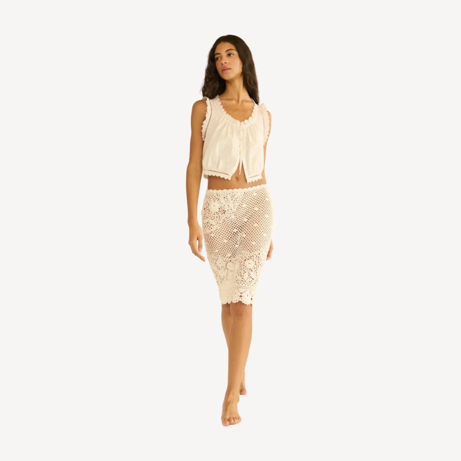 NEROLI SKIRT -- PEARL