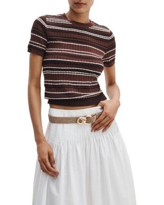 rag & bone Karina Stripe Short Sleeve Sweater