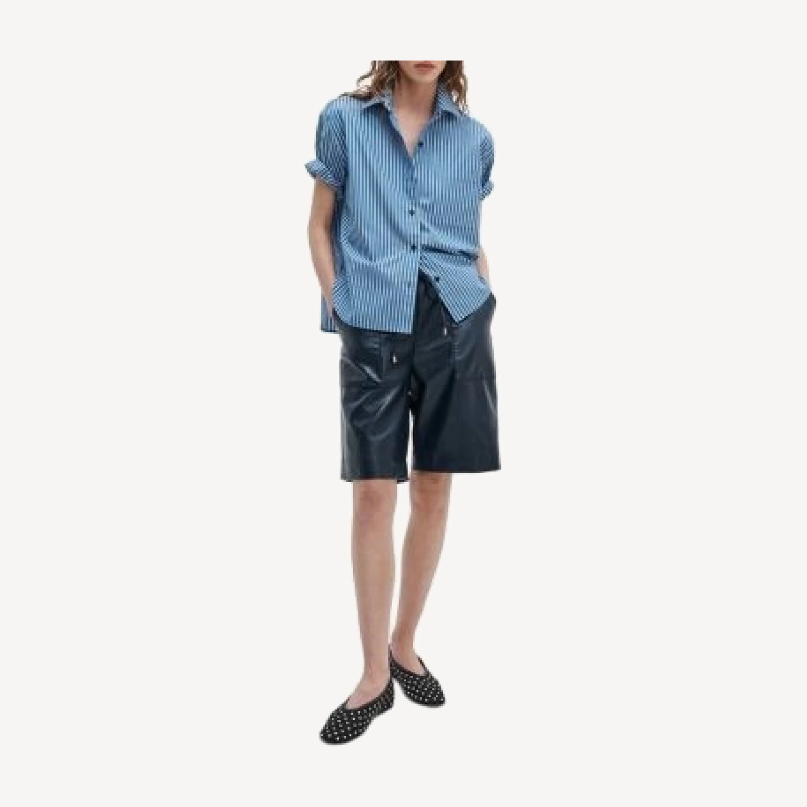 rag & bone Connie Short Sleeve Striped Shirt