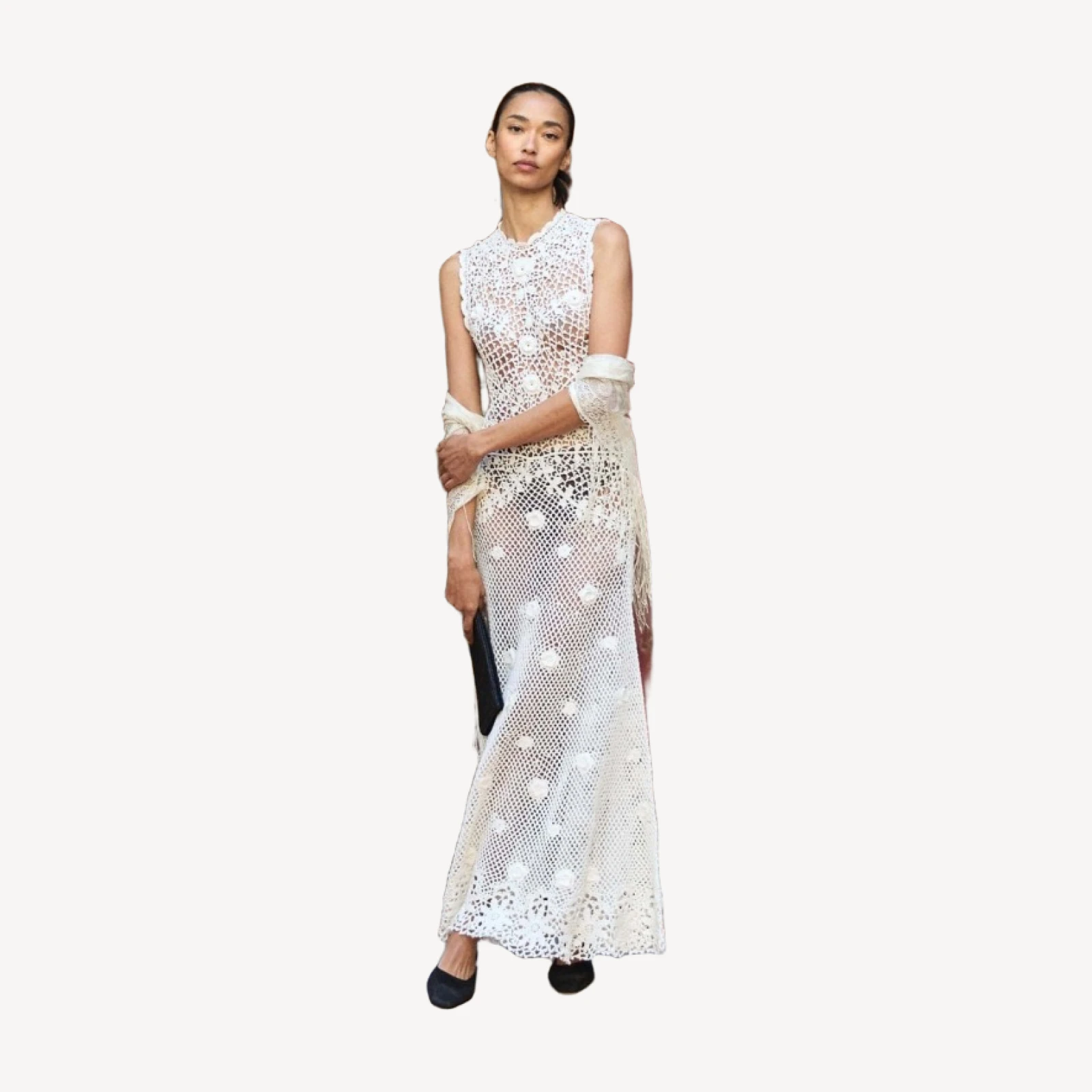 EVANGELINE DRESS -- PEARL