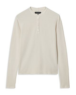 rag & bone Luxe Waffle Cotton Henley Shirt