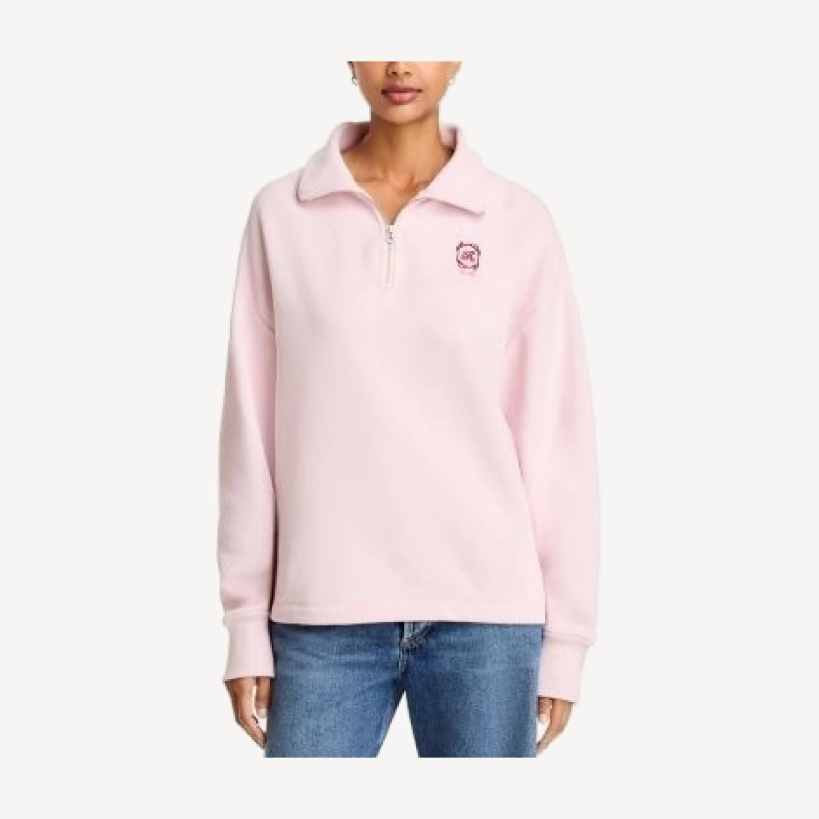 rag & bone rb X Bloom Vintage Terry Half Zip Sweatshirt