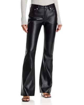 rag & bone Kinsley Faux Leather Low Rise Bootcut Jeans