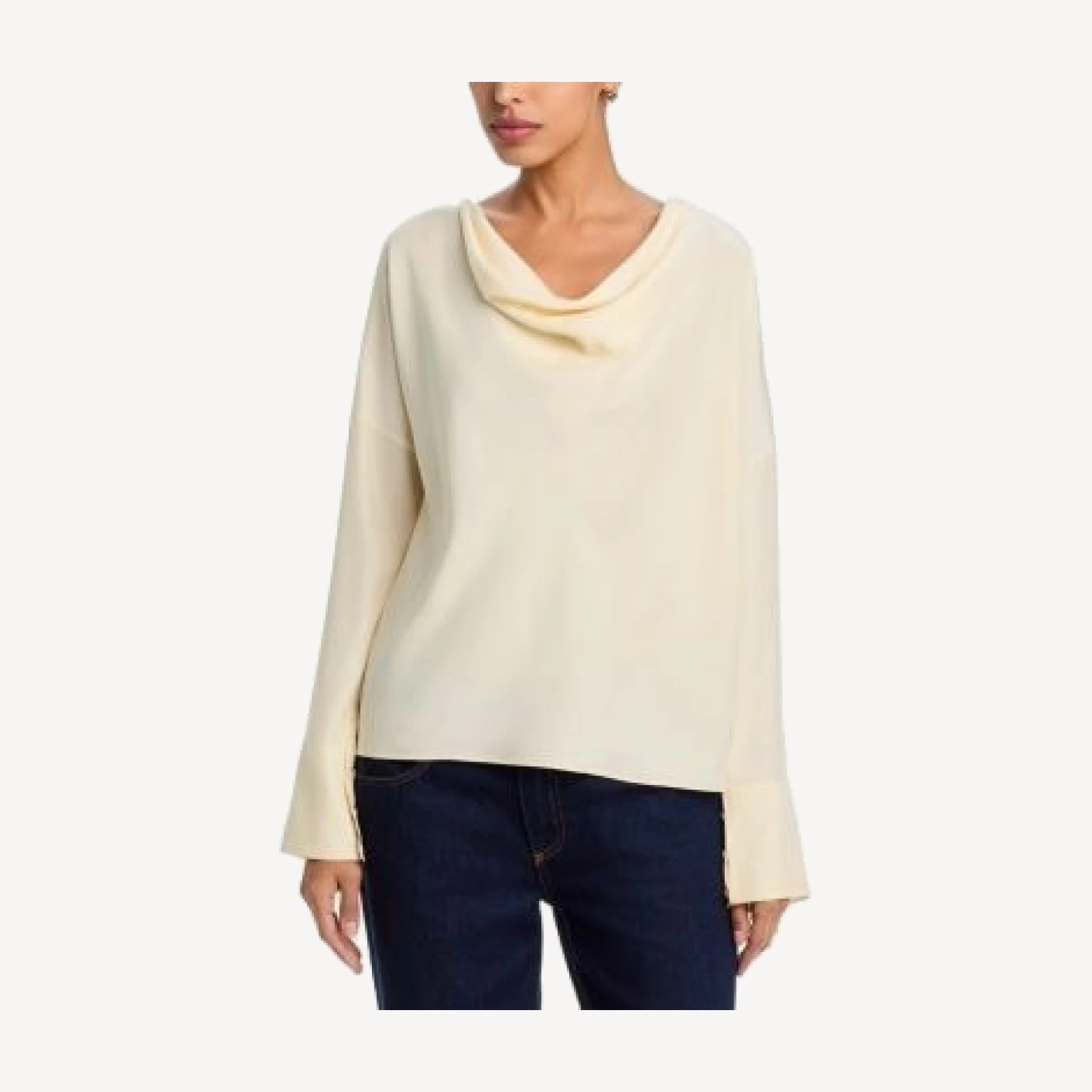rag & bone Vinnie Silk Cowl Neck Blouse