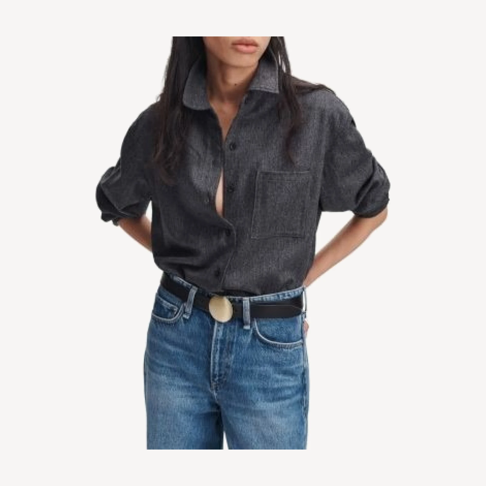 rag & bone Connie Tailored Wool & Cashmere Blend Shirt