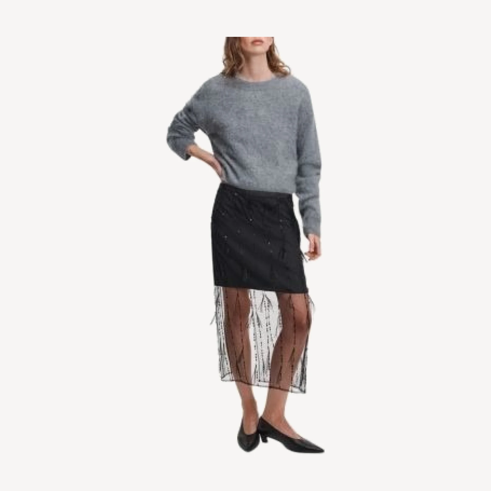 rag & bone Geena Embellished Column Skirt