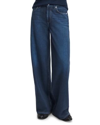 rag & bone Miramar Sofie High Rise Wide Leg Terry Sweatpant Jeans in Nolita