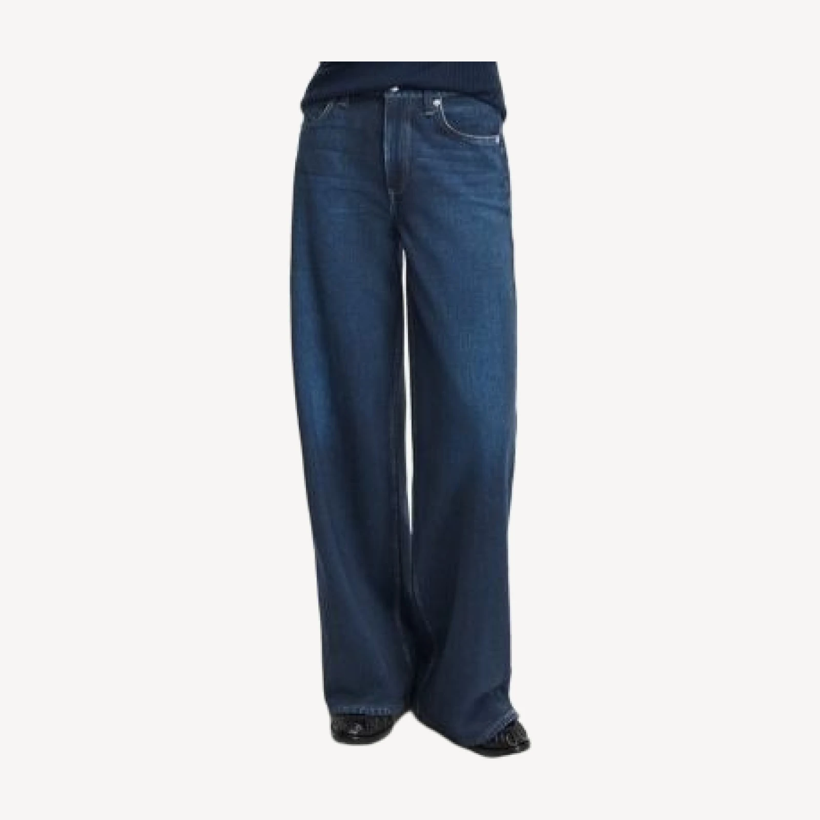 rag & bone Miramar Sofie High Rise Wide Leg Terry Sweatpant Jeans in Nolita