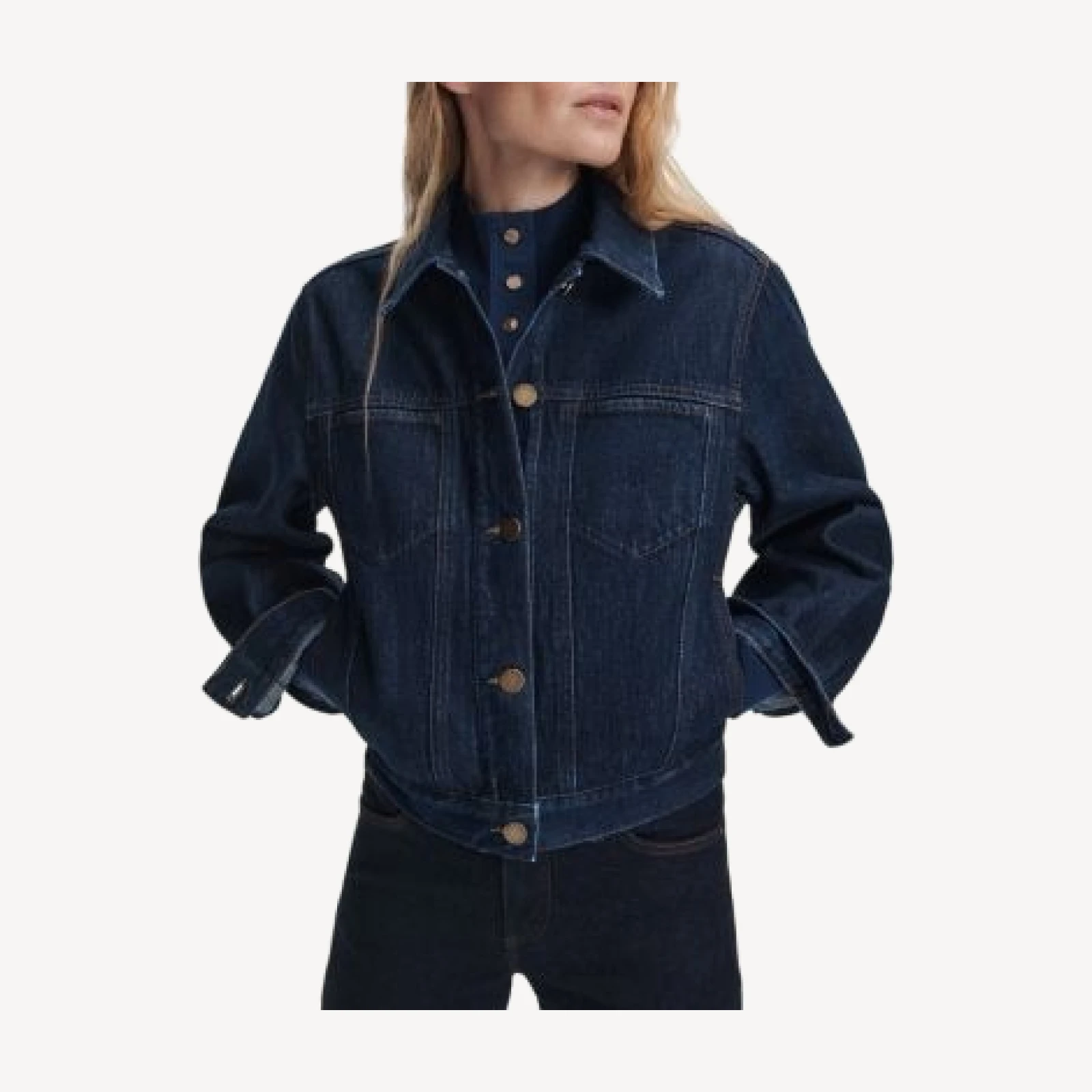 rag & bone Marie Trucker Jean Jacket in Dark Rinse