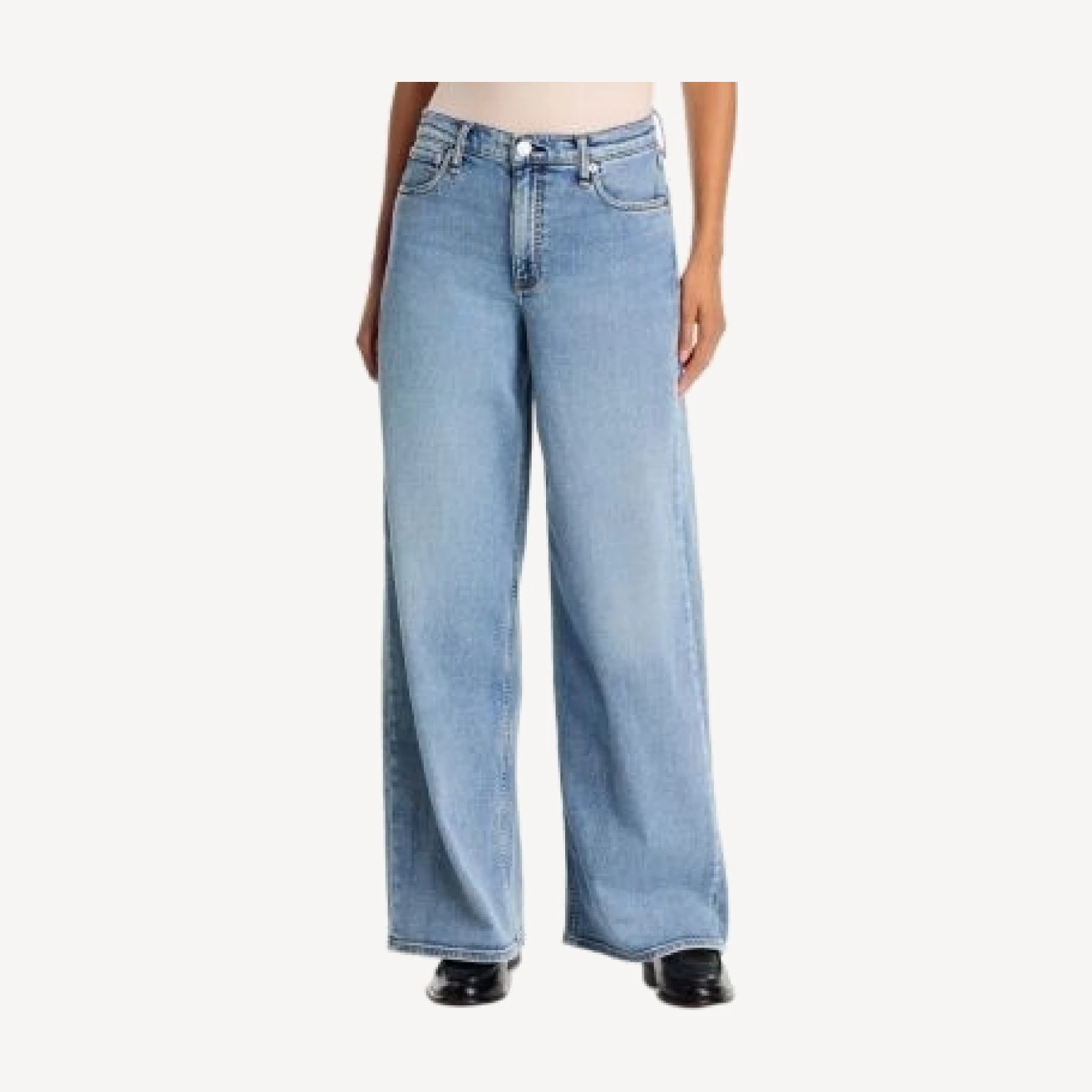 rag & bone Featherweight Sofie Wide Leg Jeans in Margo
