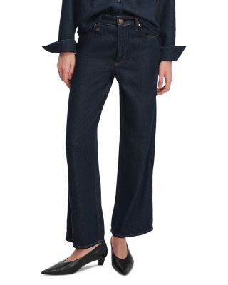 rag & bone Featherweight Andi Ankle Wide Leg Jeans in Dark Rinse