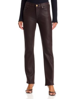 rag & bone Flexi Wren Mid Rise Slim Jeans in Coated Brown