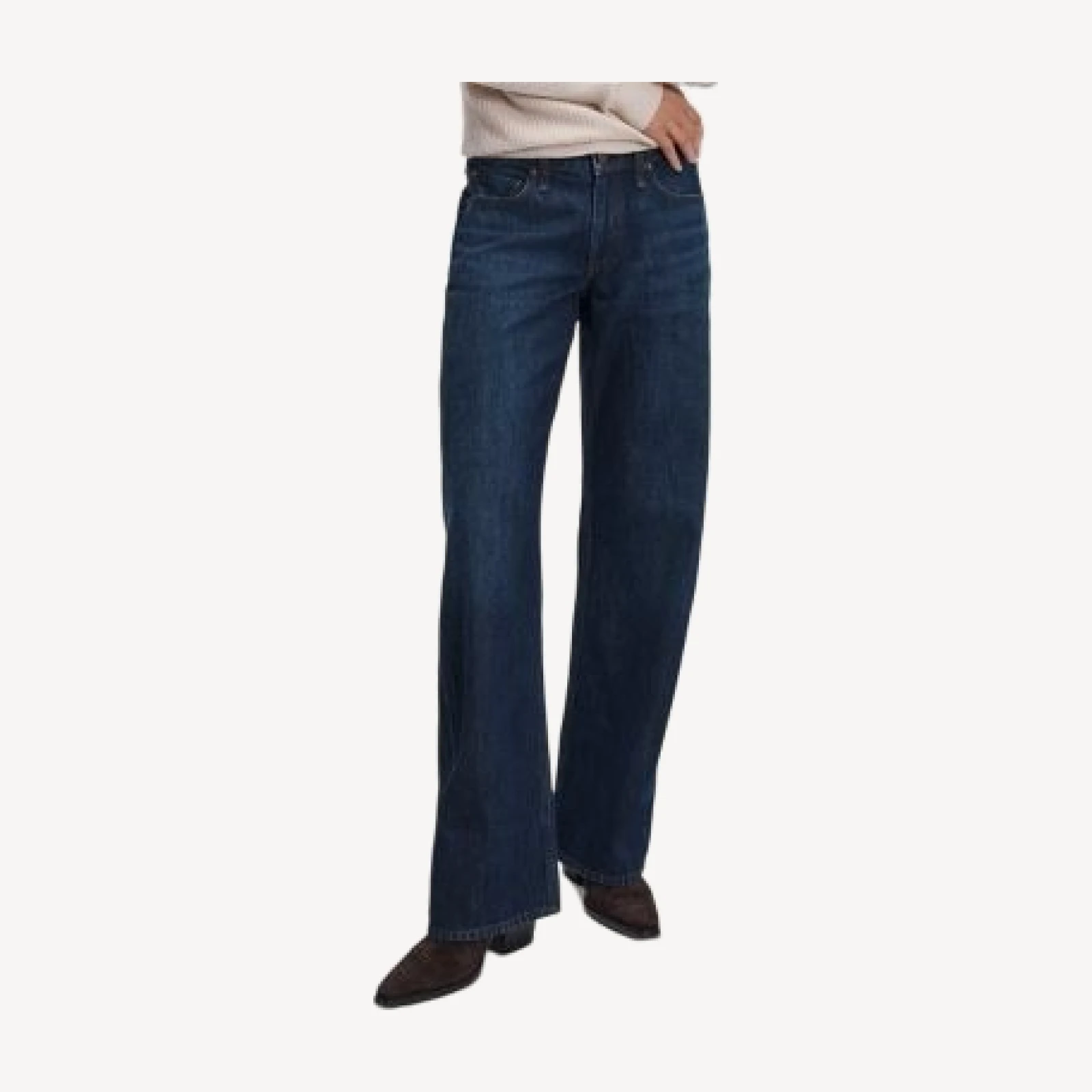 rag & bone Cam Low Rise Full Straight Jeans in Sasha