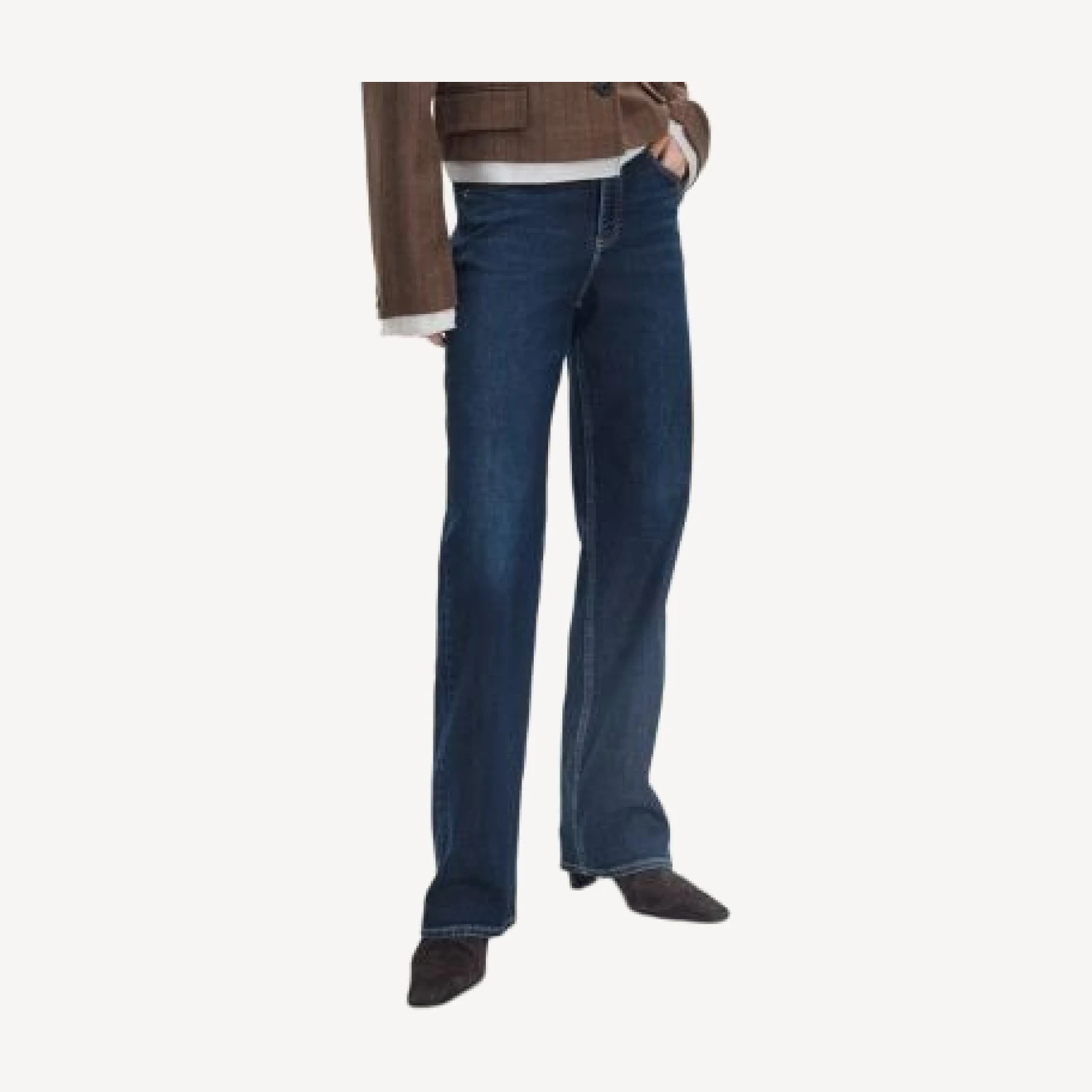 rag & bone Shea High Rise Cotton Stretch Full Straight Jeans in Luna