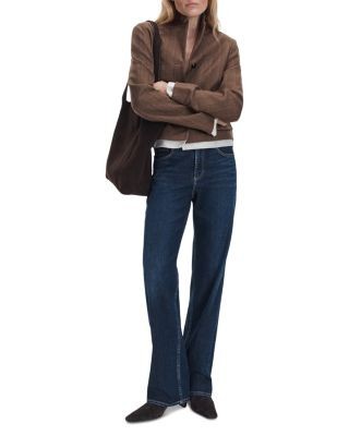 rag & bone Shea High Rise Cotton Stretch Full Straight Jeans in Luna