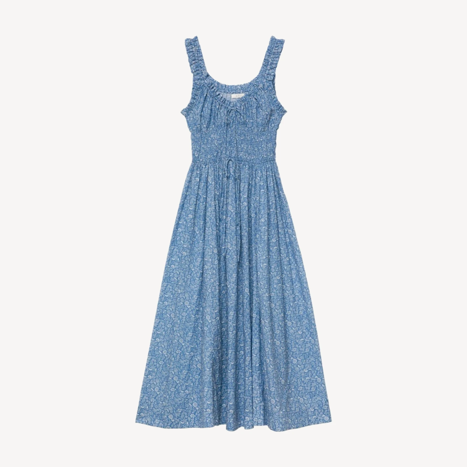 EMMARETTA DRESS -- BLUE GARDEN BLOOM