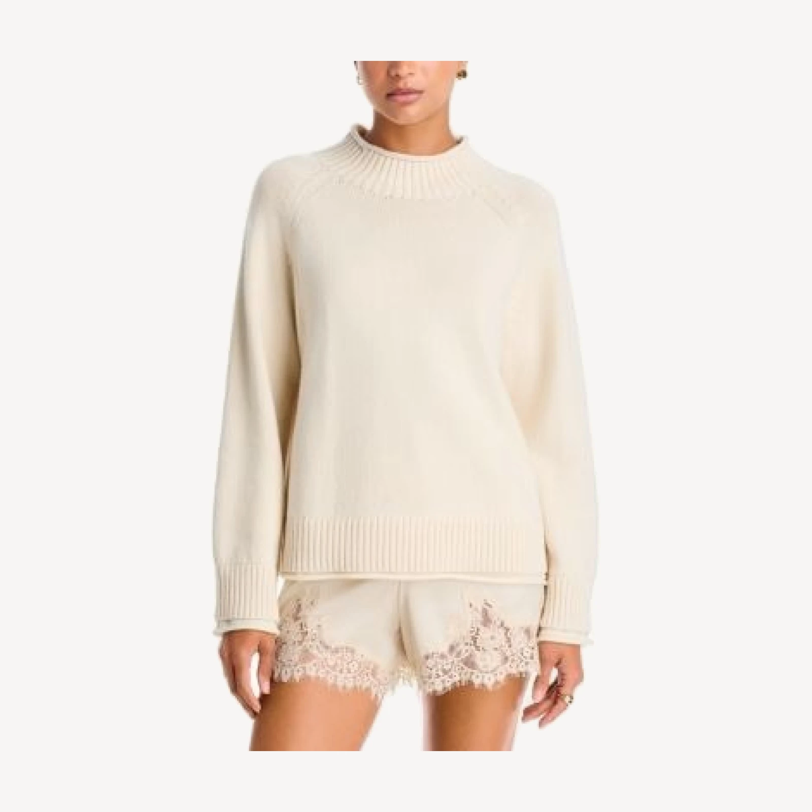rag & bone Hazel Roll Neck Cotton & Wool Sweater