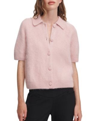 rag & bone Jada Brushed Cashmere Short Sleeve Cardigan