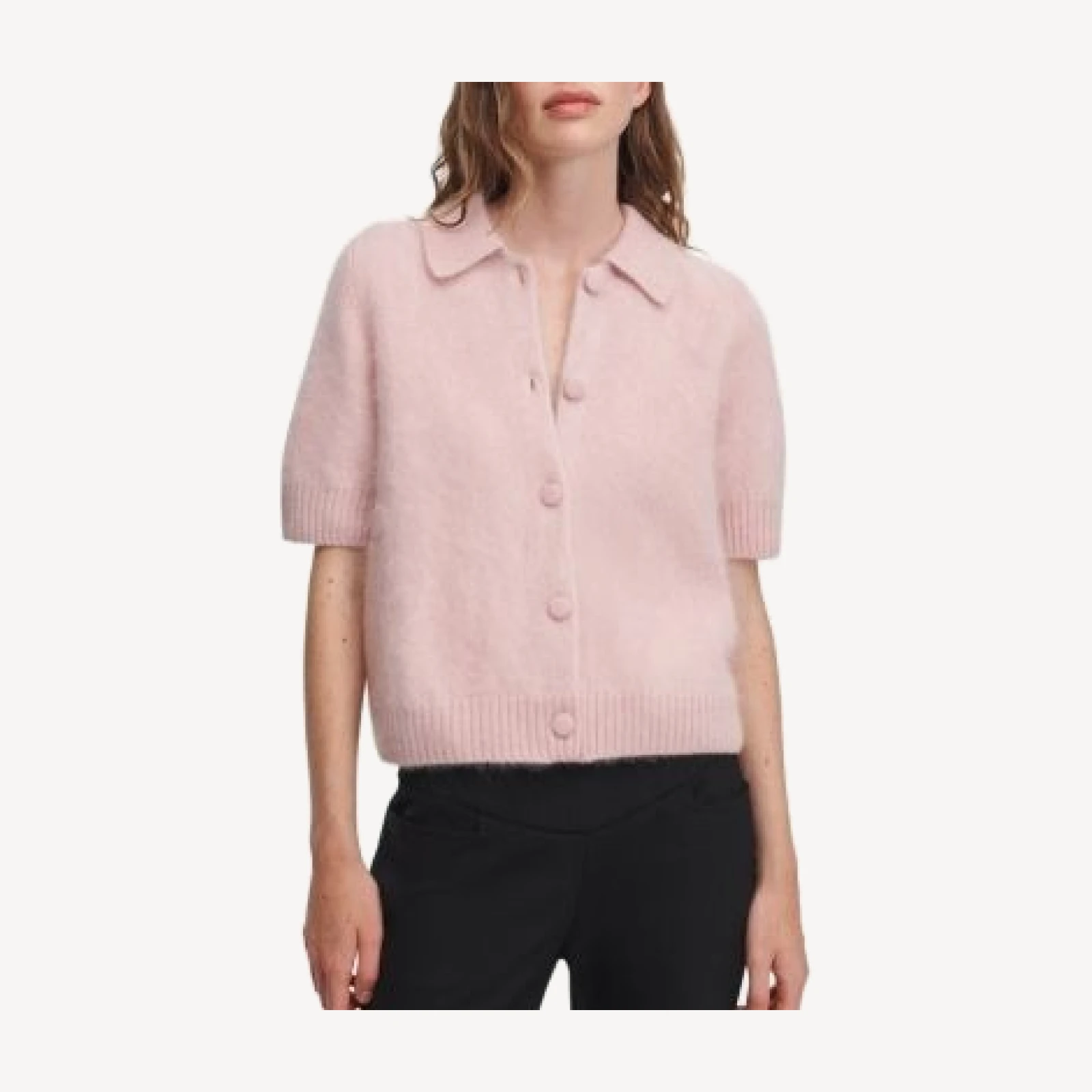 rag & bone Jada Brushed Cashmere Short Sleeve Cardigan