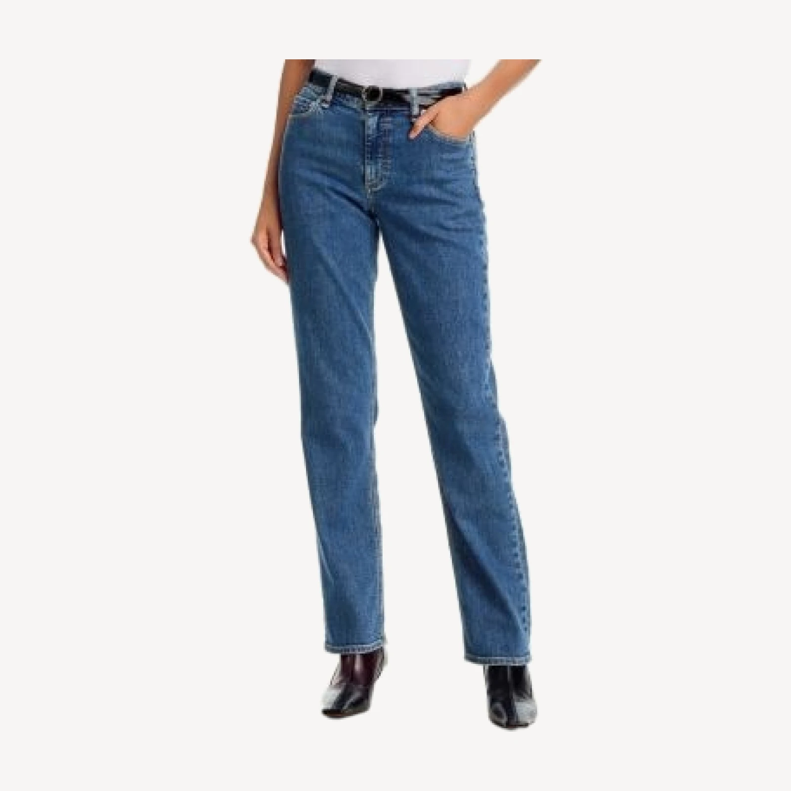rag & bone Sutton Mid Rise Slim Straight Cigarette Jeans in Montreal