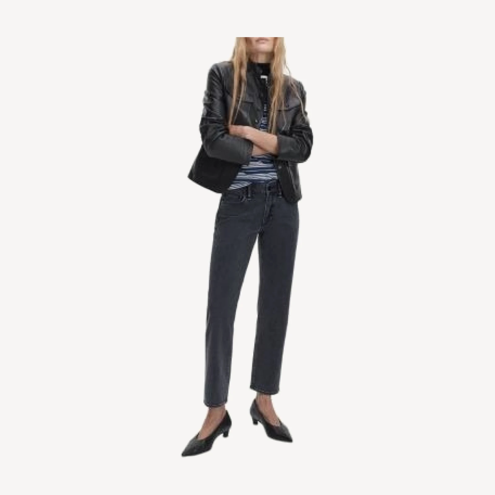 rag & bone Harlow Low Rise Ankle Straight Jeans in Angela
