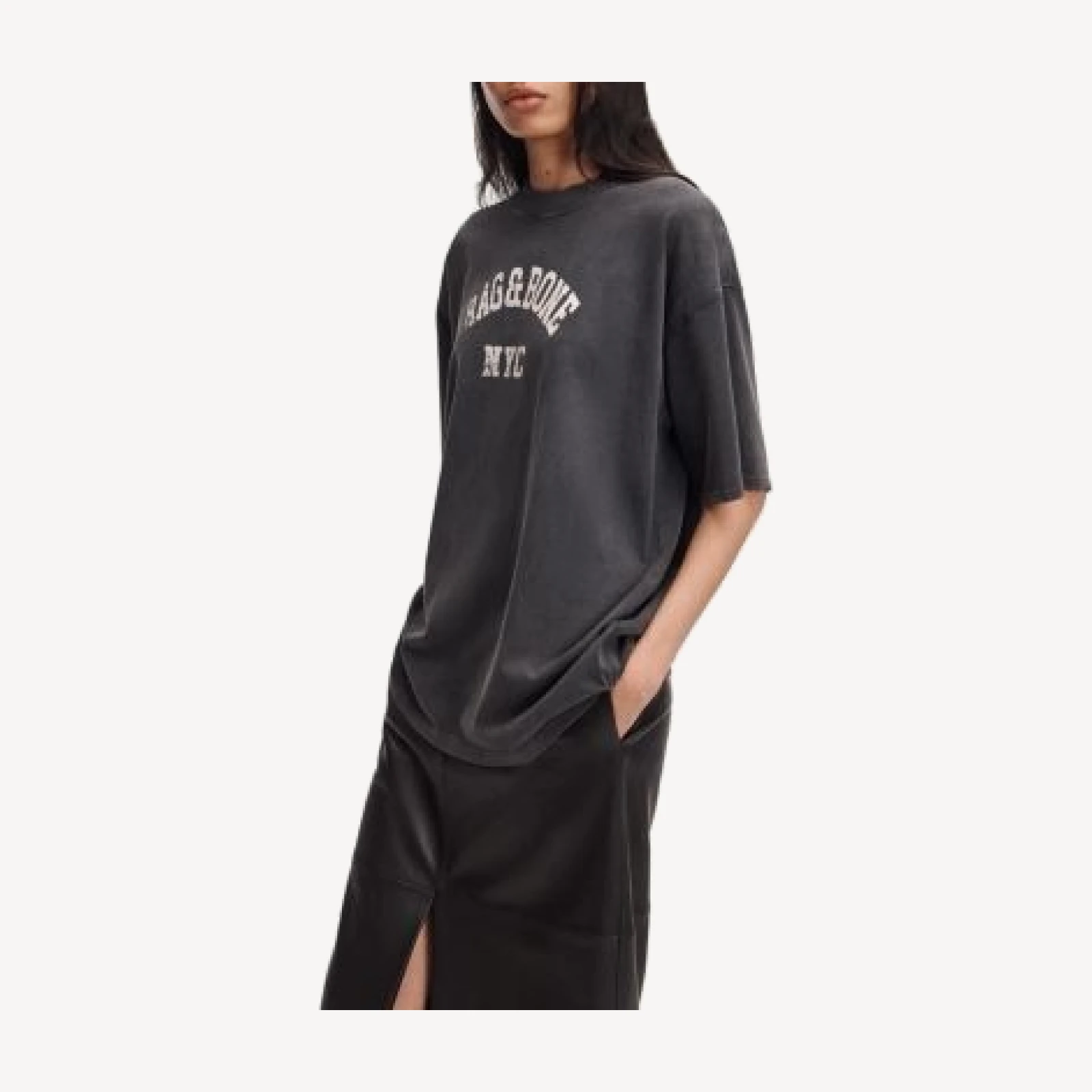 rag & bone University Alex Cotton Logo Tee