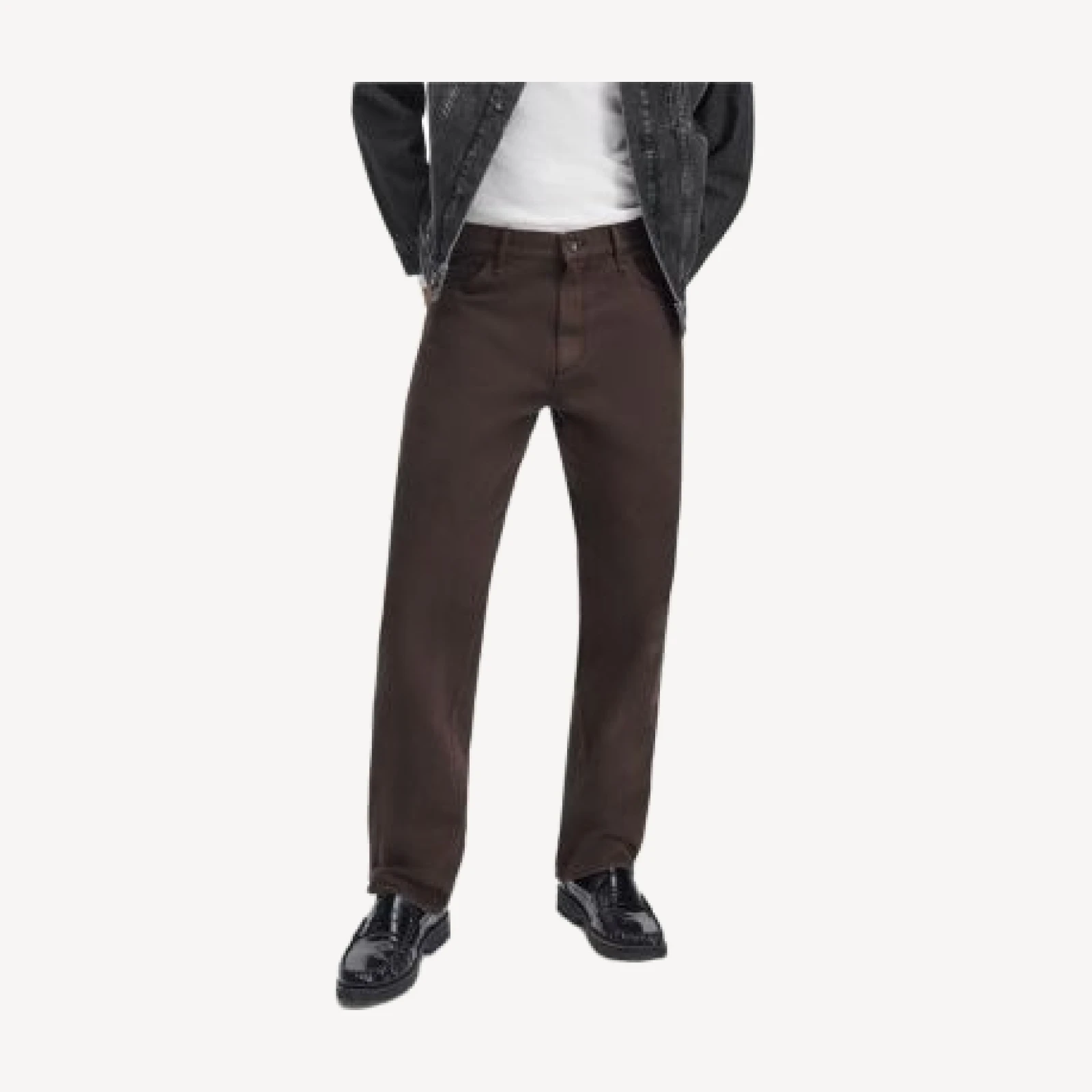 rag & bone Relaxed Straight Fit 32 Jeans in Dark Brown