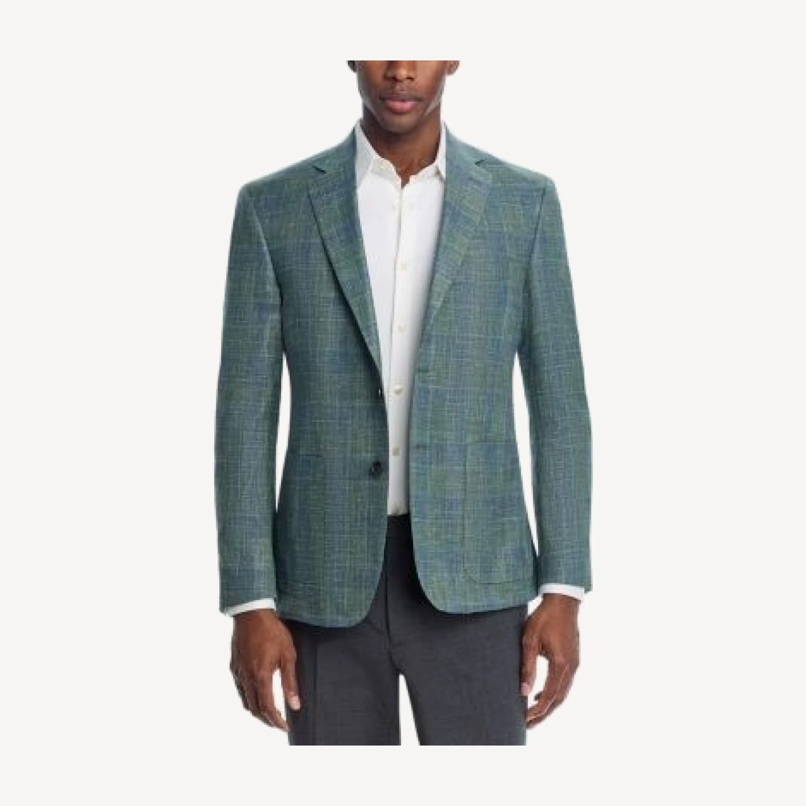 The Men's Store at Bloomingdale's Loro Piana Fabric Wool, Silk, & Linen Plaid Unstructured Regular Fit Sport Coat - Exclusive