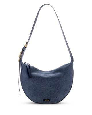 rag & bone Mercer Medium Blue Canvas Hobo Bag