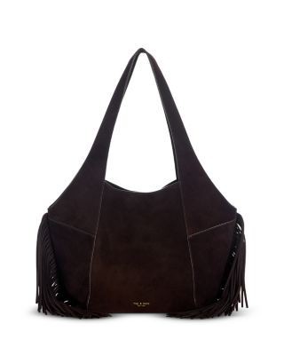 rag & bone Brayton Medium Fringed Suede Hobo Bag