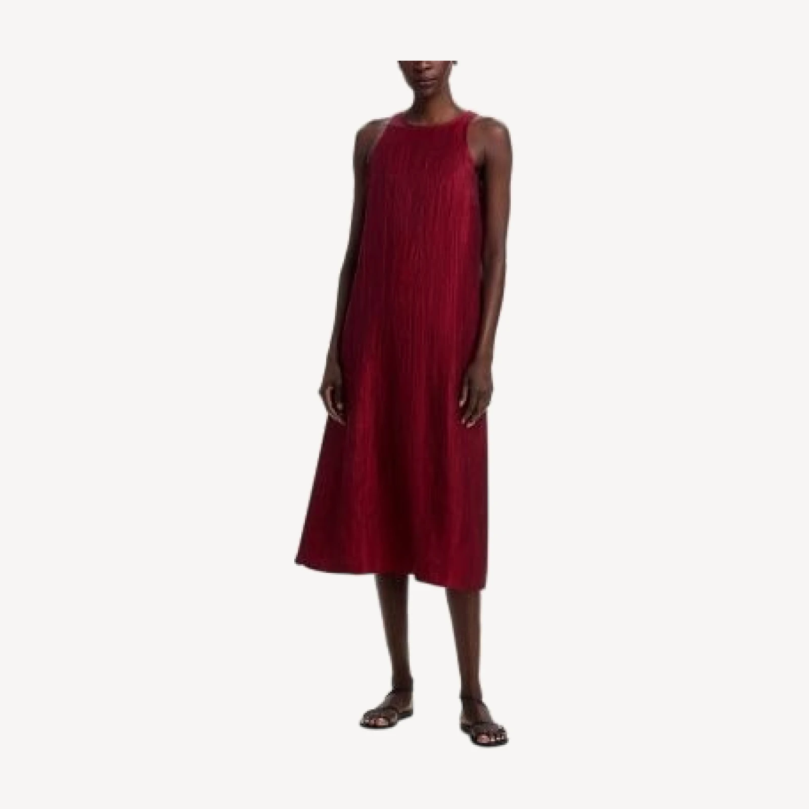 Eileen Fisher Linen Blend Midi Dress