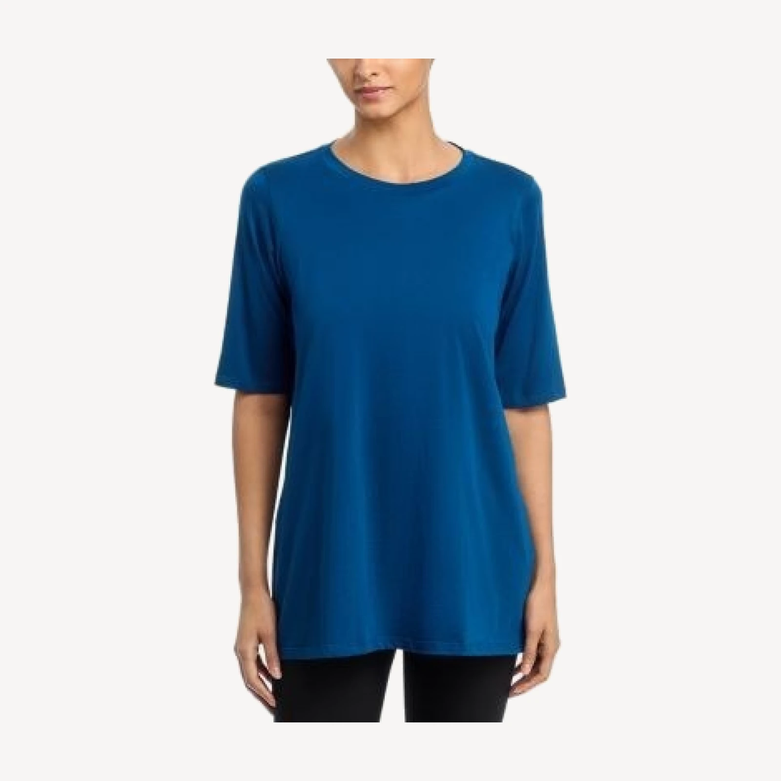 Eileen Fisher Crewneck Elbow Sleeve Easy Tunic