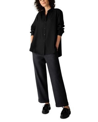 Eileen Fisher Classic Collar Silk Shirt