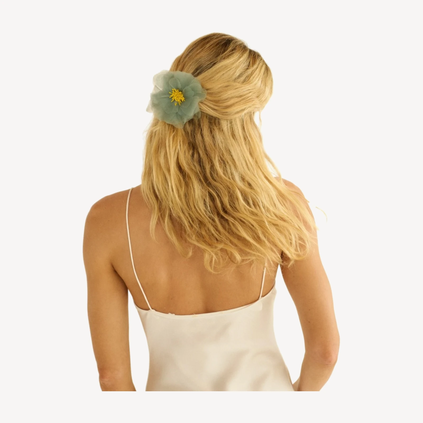 DANI BARRETTE -- TEAL ORGANZA