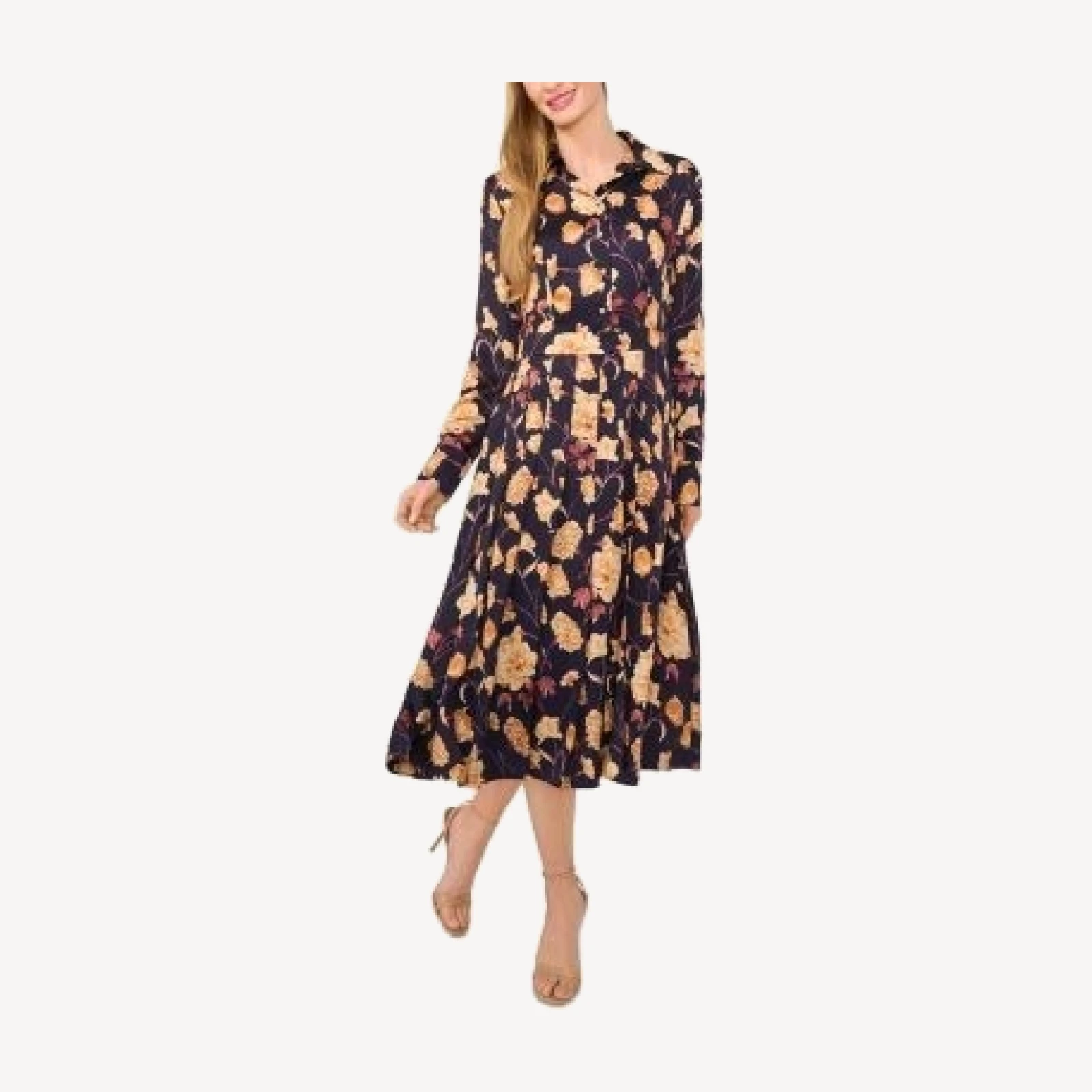 Ted Baker Floral Print Pleated Skirt Dress
